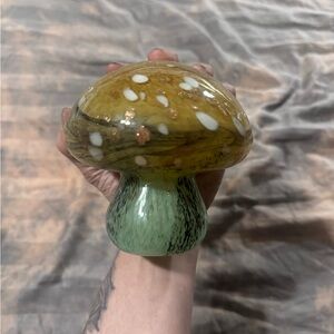 Artistic Glass Mushroom Sculpture